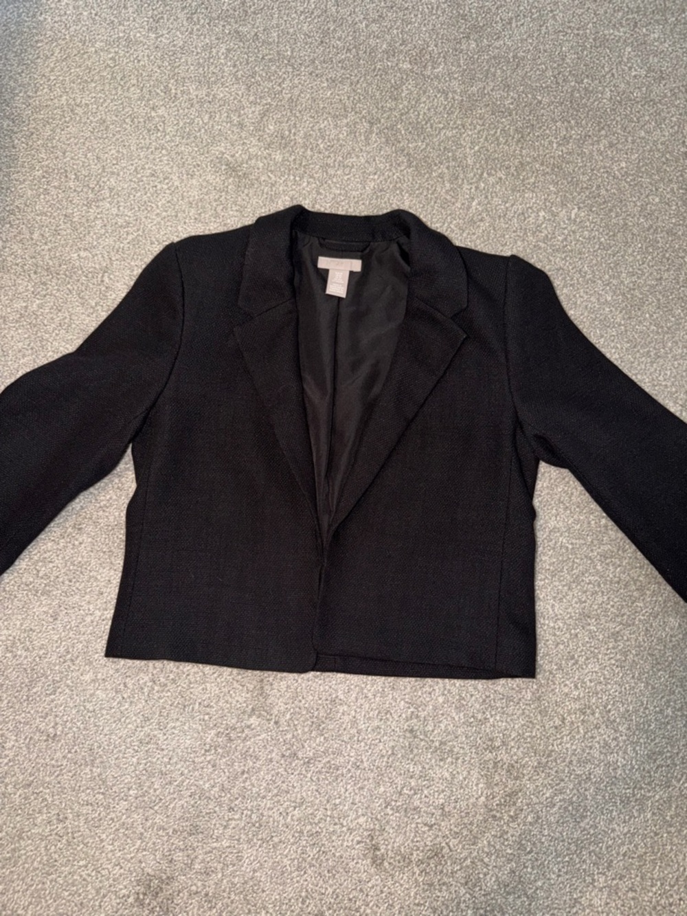 H&M Black Cropped Blazer Jacket